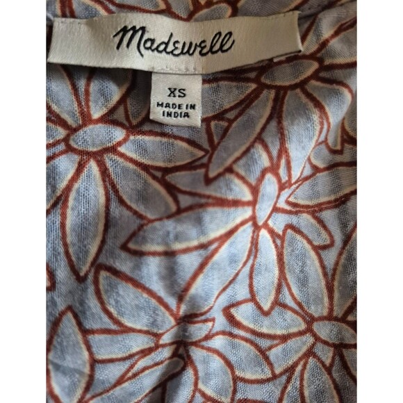 Madewell Marianna Dream-On Daisies Puff Sleeve Midi Dress in Pale Dawn sz XS/S - Picture 6 of 7